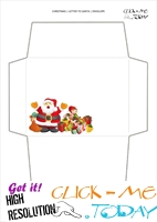 Free envelope to Santa Claus template from toddlers 47